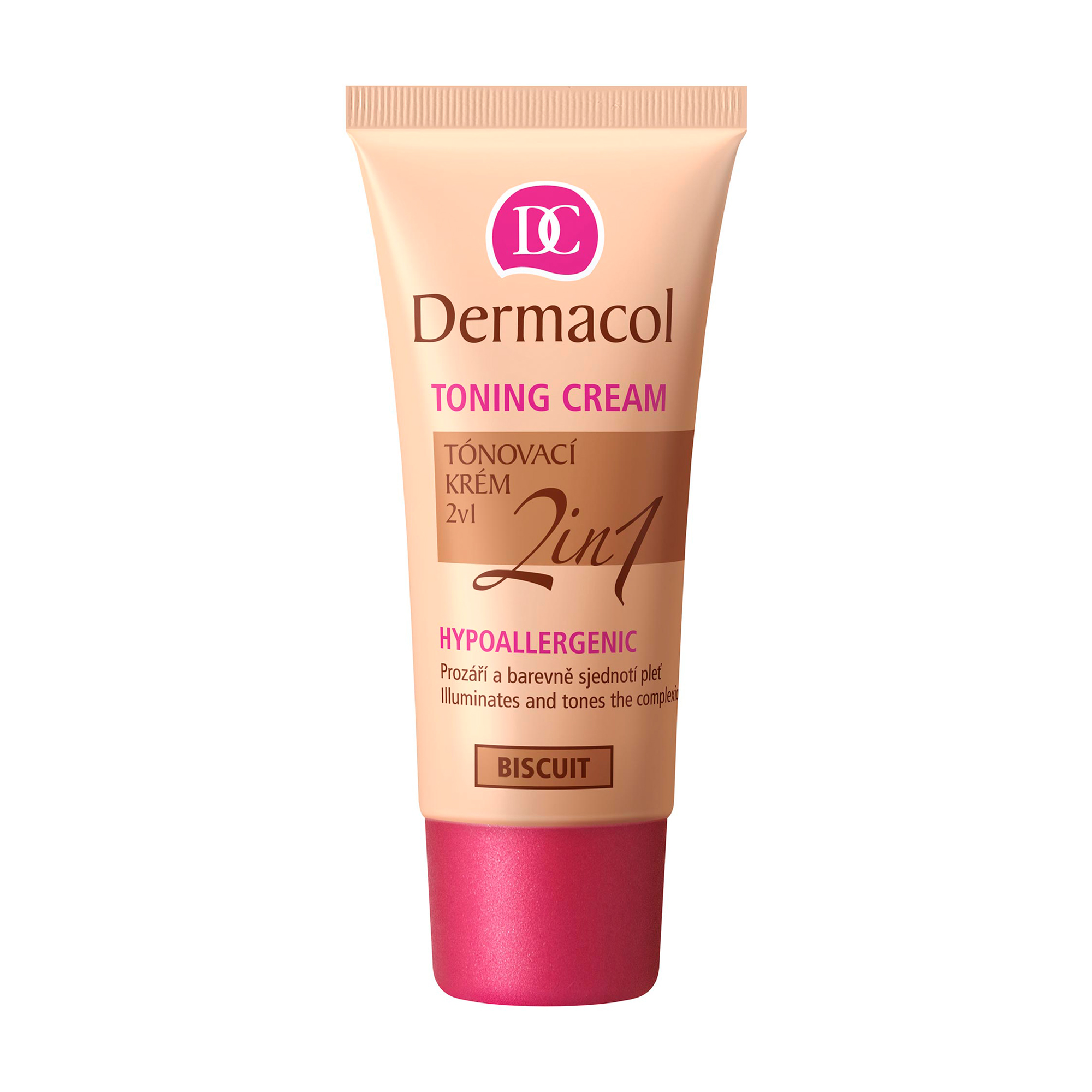 Зволожувальний тональний крем для обличчя Dermacol Toning Cream 2 in 1, Biscuit, 30 мл